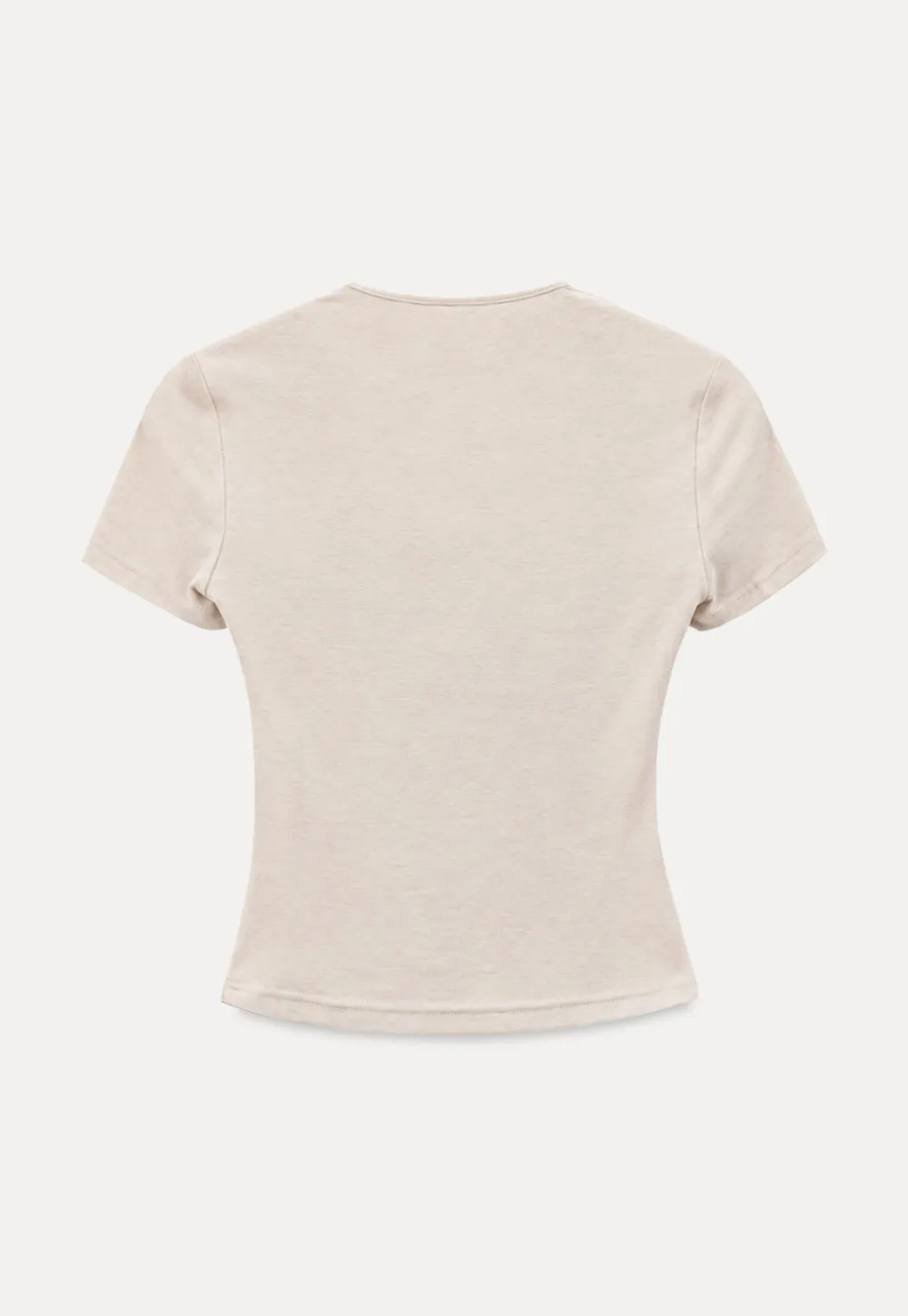 Twist Front Cropped Short Sleeve Top