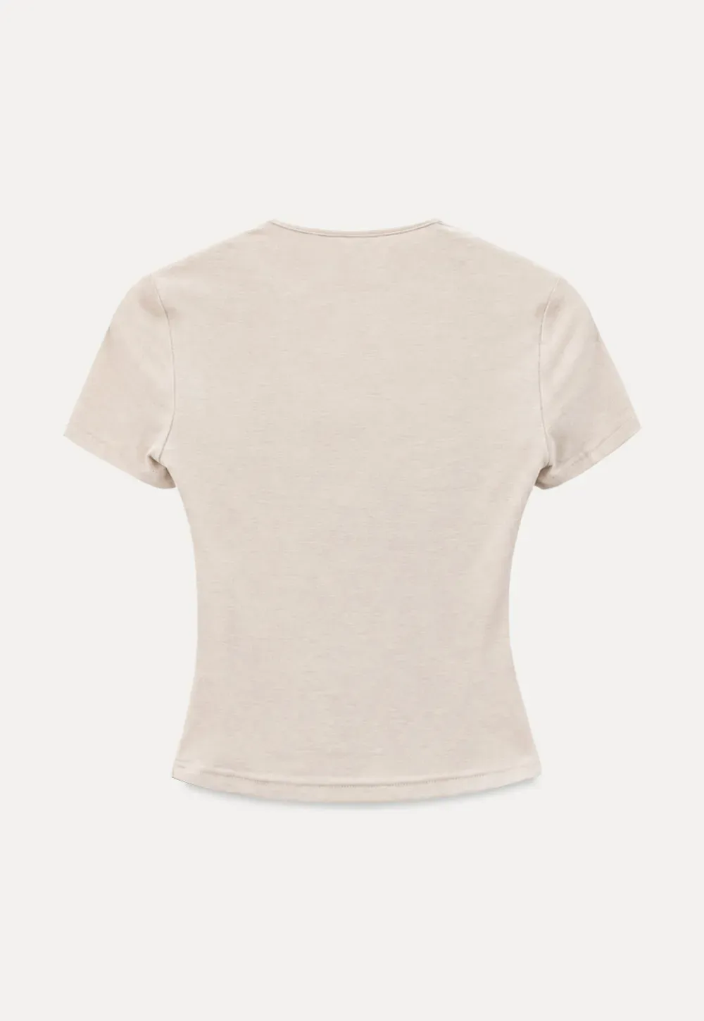 Twist Front Cropped Short Sleeve Top