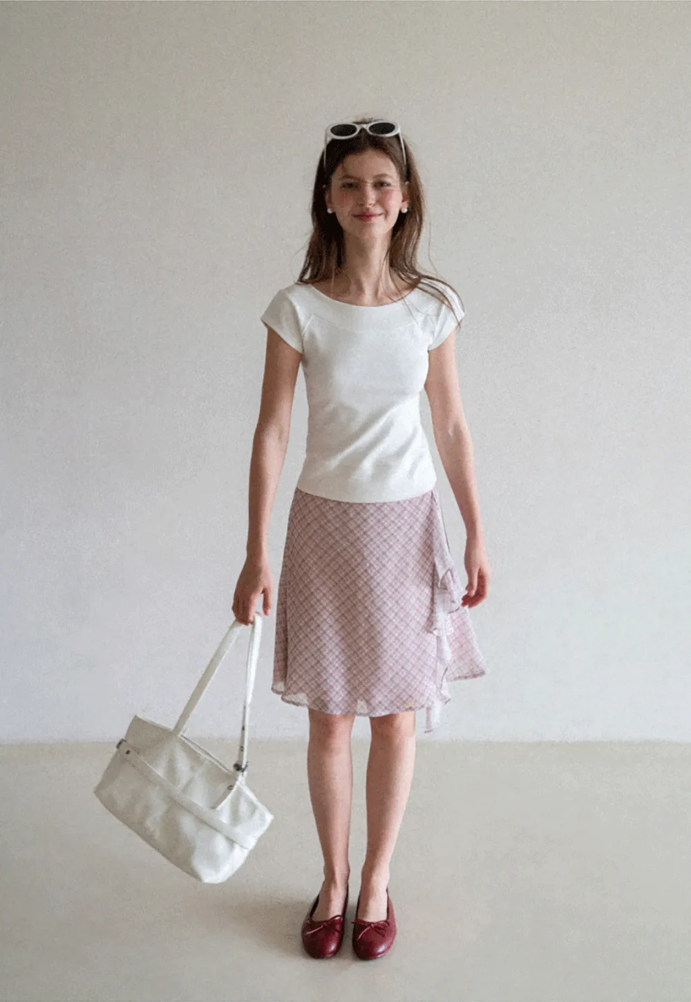 Square Neck Cap Sleeve Knit Top