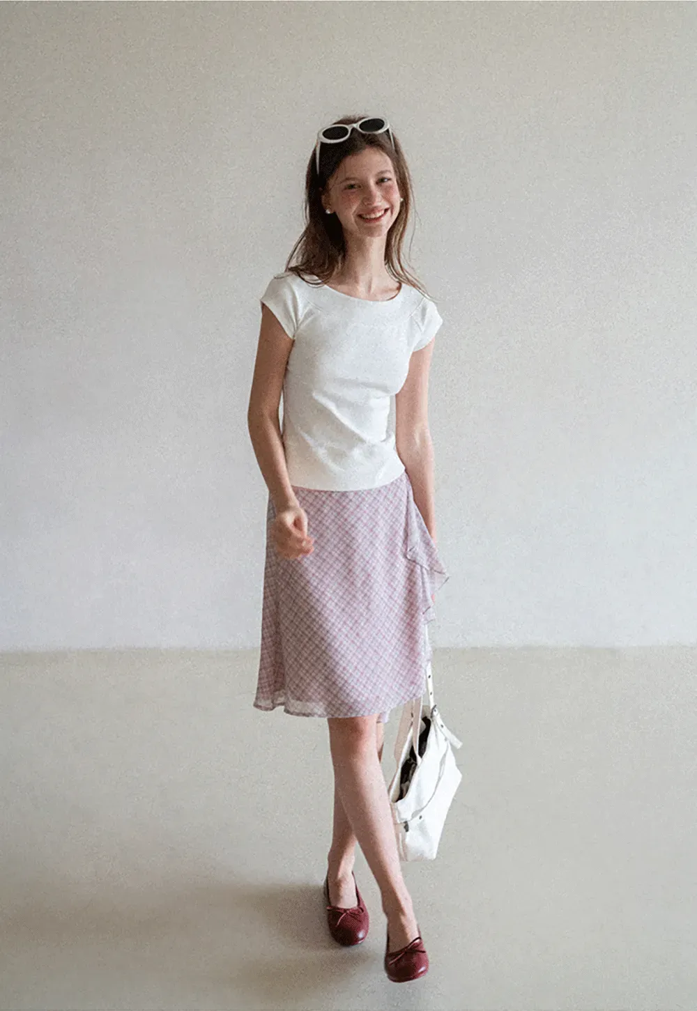 Square Neck Cap Sleeve Knit Top