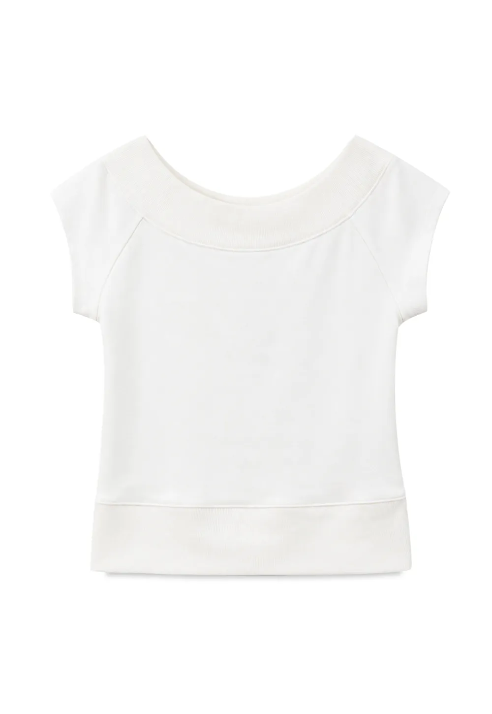 Square Neck Cap Sleeve Knit Top