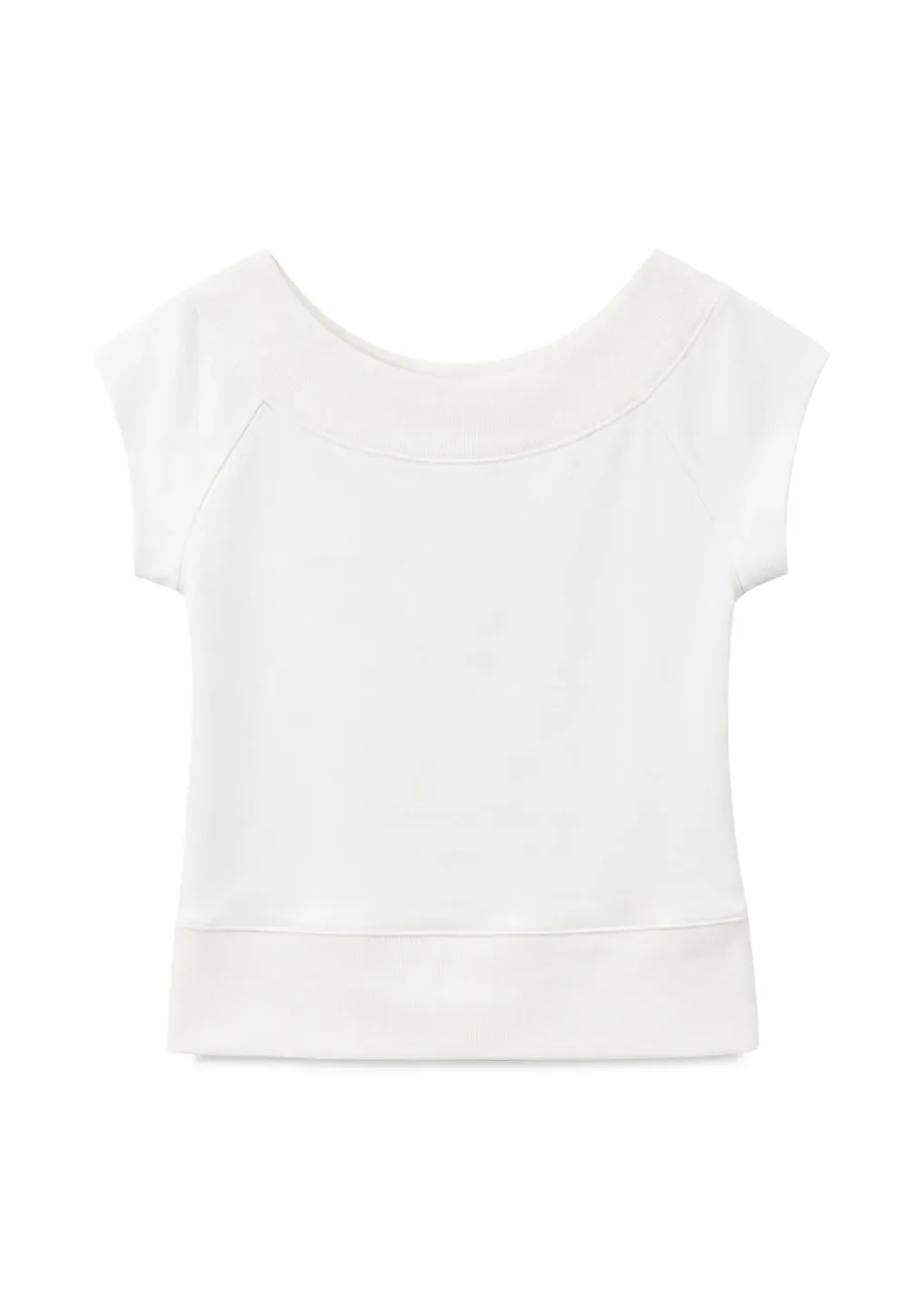 Square Neck Cap Sleeve Knit Top