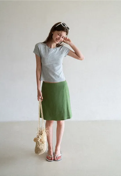 Slim Fit Round Neck Short Sleeve Tshirt