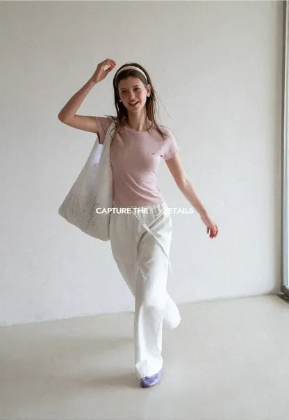 Slim Fit Round Neck Short Sleeve Tshirt