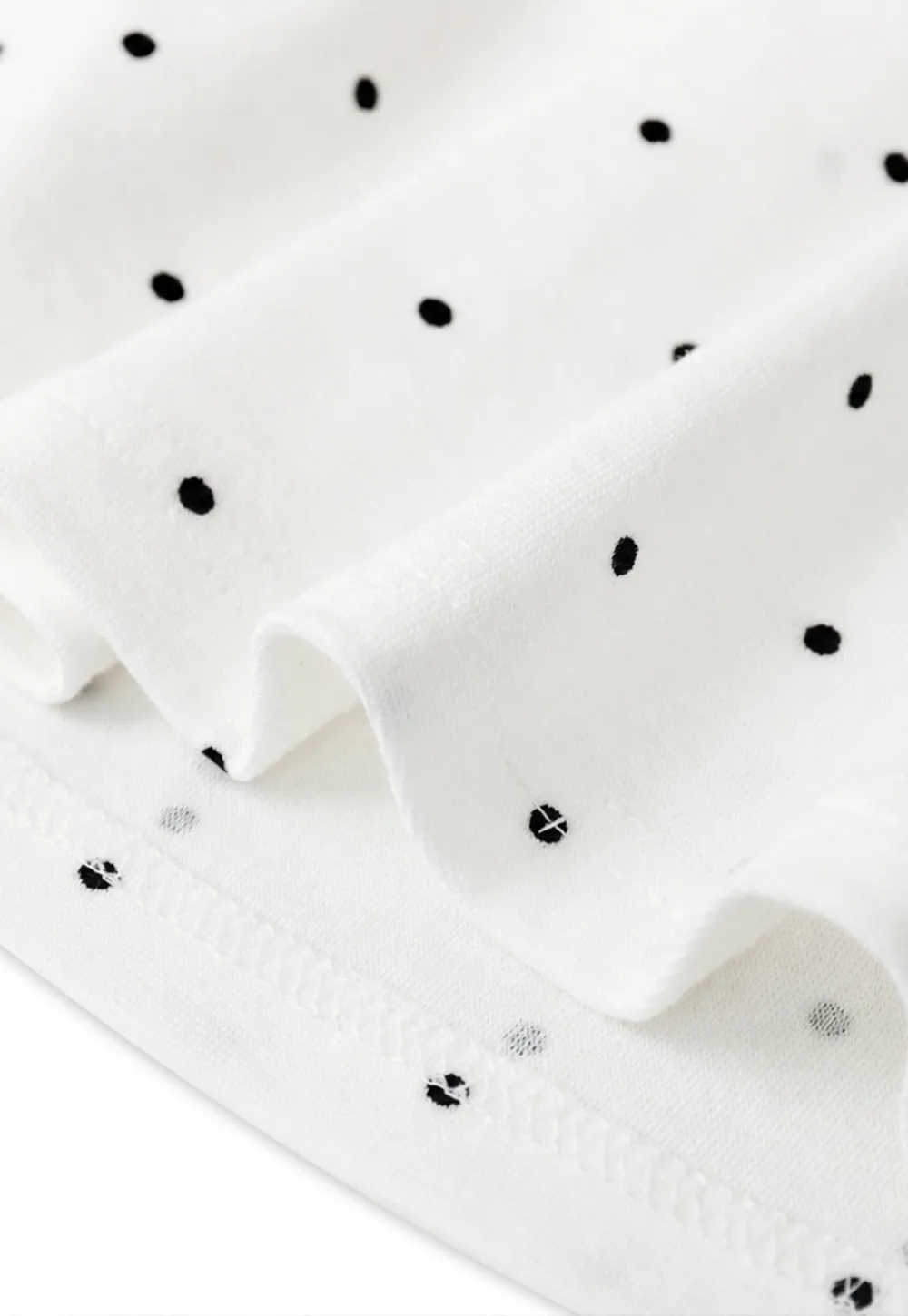 Polka Dot V Neck Short Sleeve T Shirt