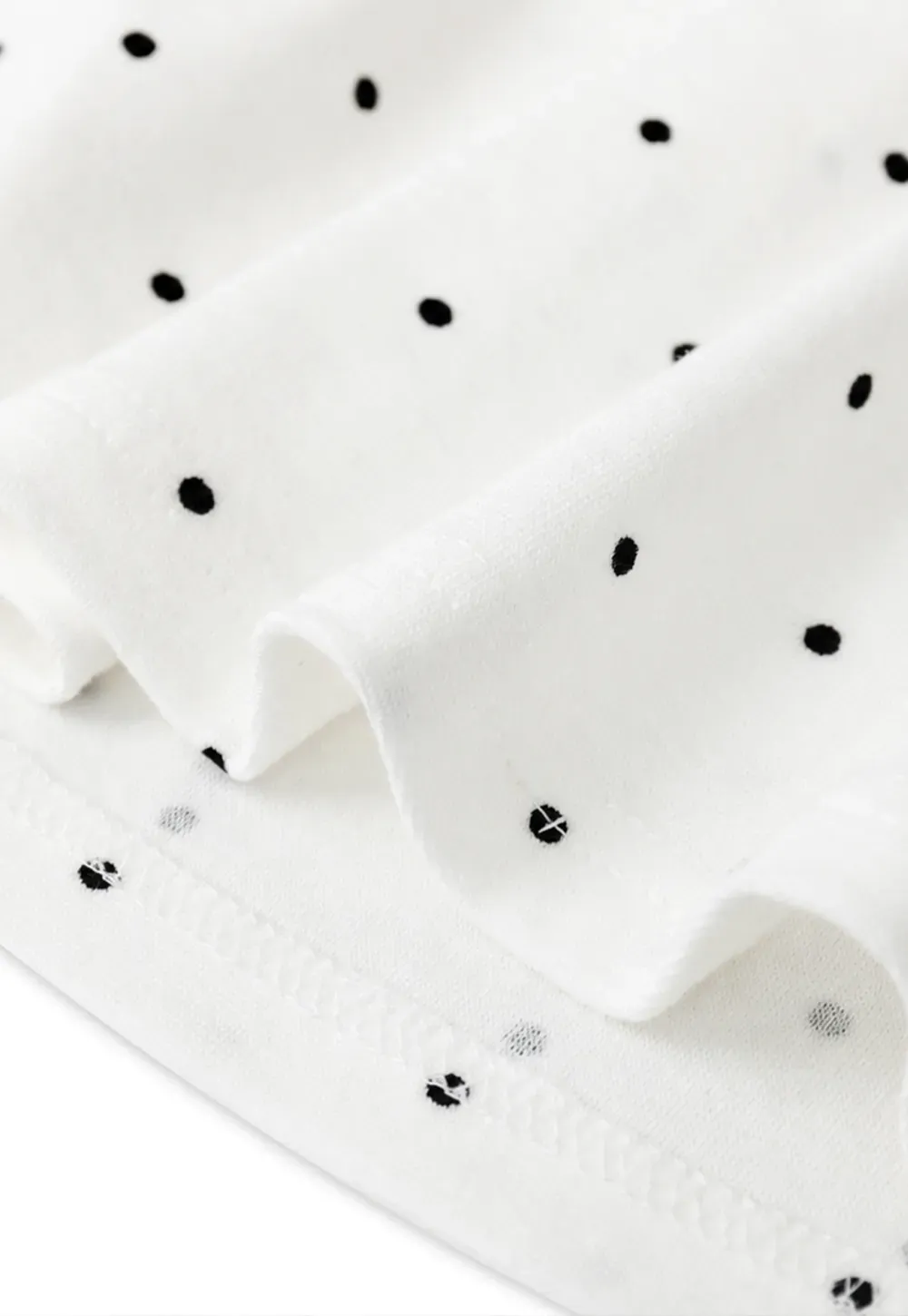 Polka Dot V Neck Short Sleeve T Shirt