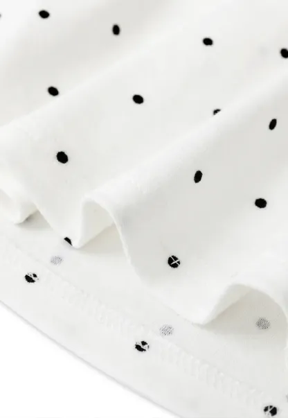 Polka Dot V Neck Short Sleeve T Shirt