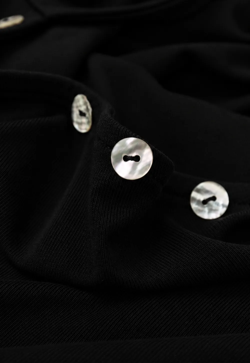 Cropped Short Sleeve Top With Button Detail Neckline