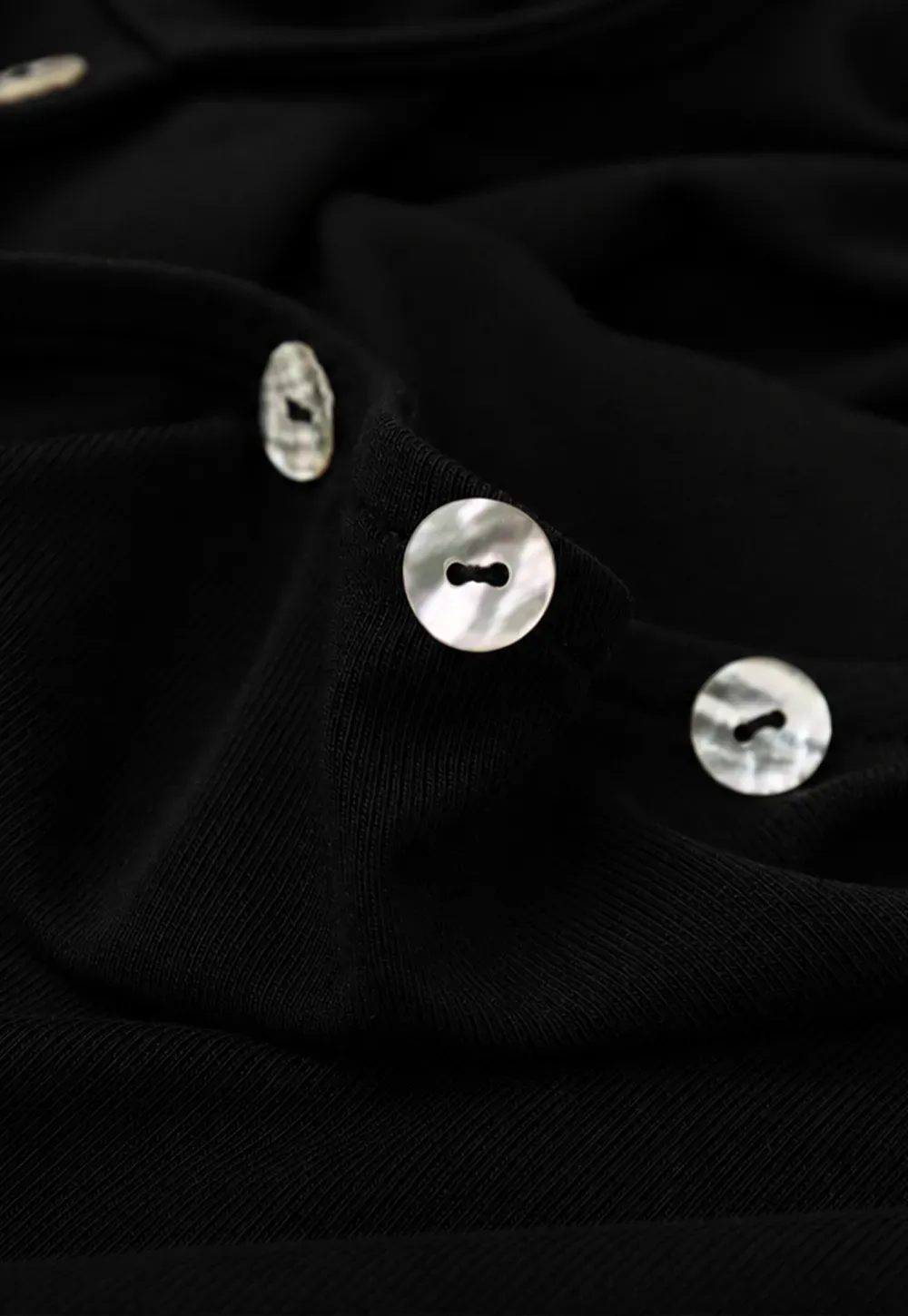 Cropped Short Sleeve Top With Button Detail Neckline