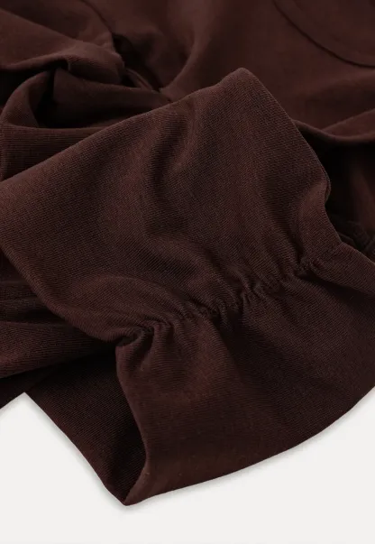 Off Shoulder Twist Front Knit Tshirt