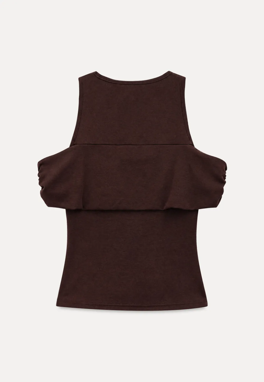 Off Shoulder Twist Front Knit Tshirt