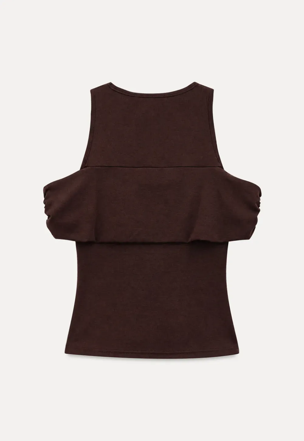 Off Shoulder Twist Front Knit Tshirt