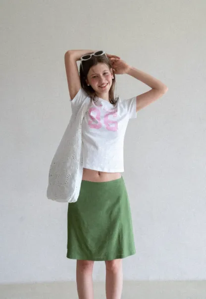 Cropped Graphic Print Short Sleeve Tshirt