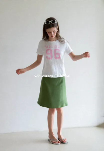 Cropped Graphic Print Short Sleeve Tshirt