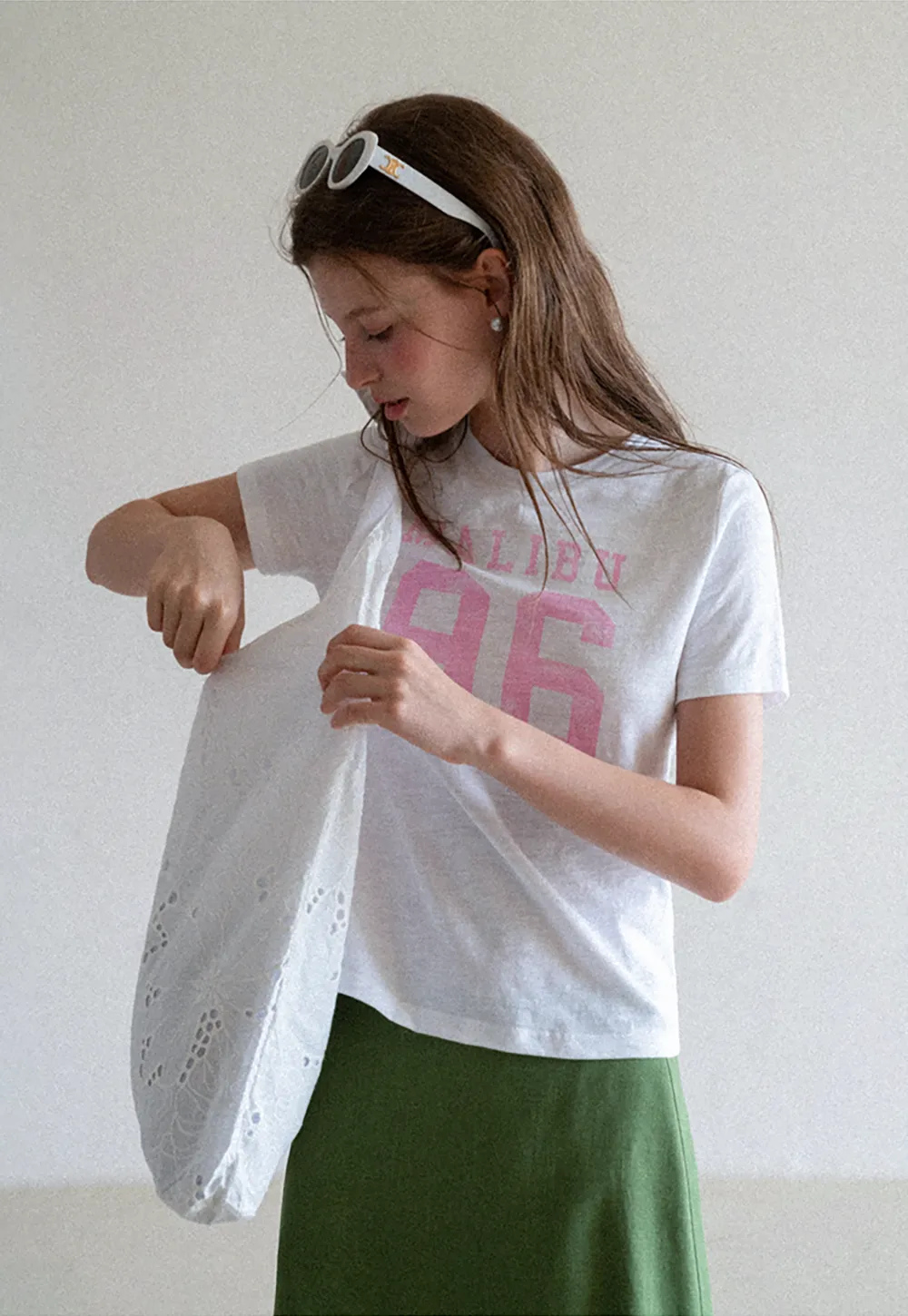 Cropped Graphic Print Short Sleeve Tshirt