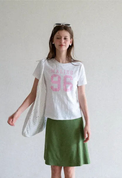 Cropped Graphic Print Short Sleeve Tshirt