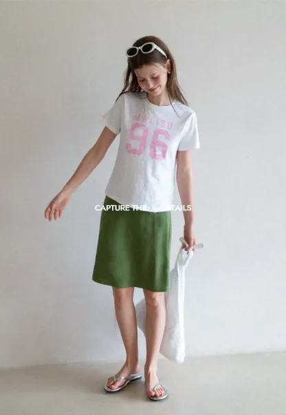 Cropped Graphic Print Short Sleeve Tshirt