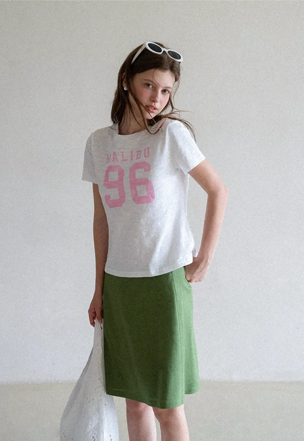 Cropped Graphic Print Short Sleeve Tshirt