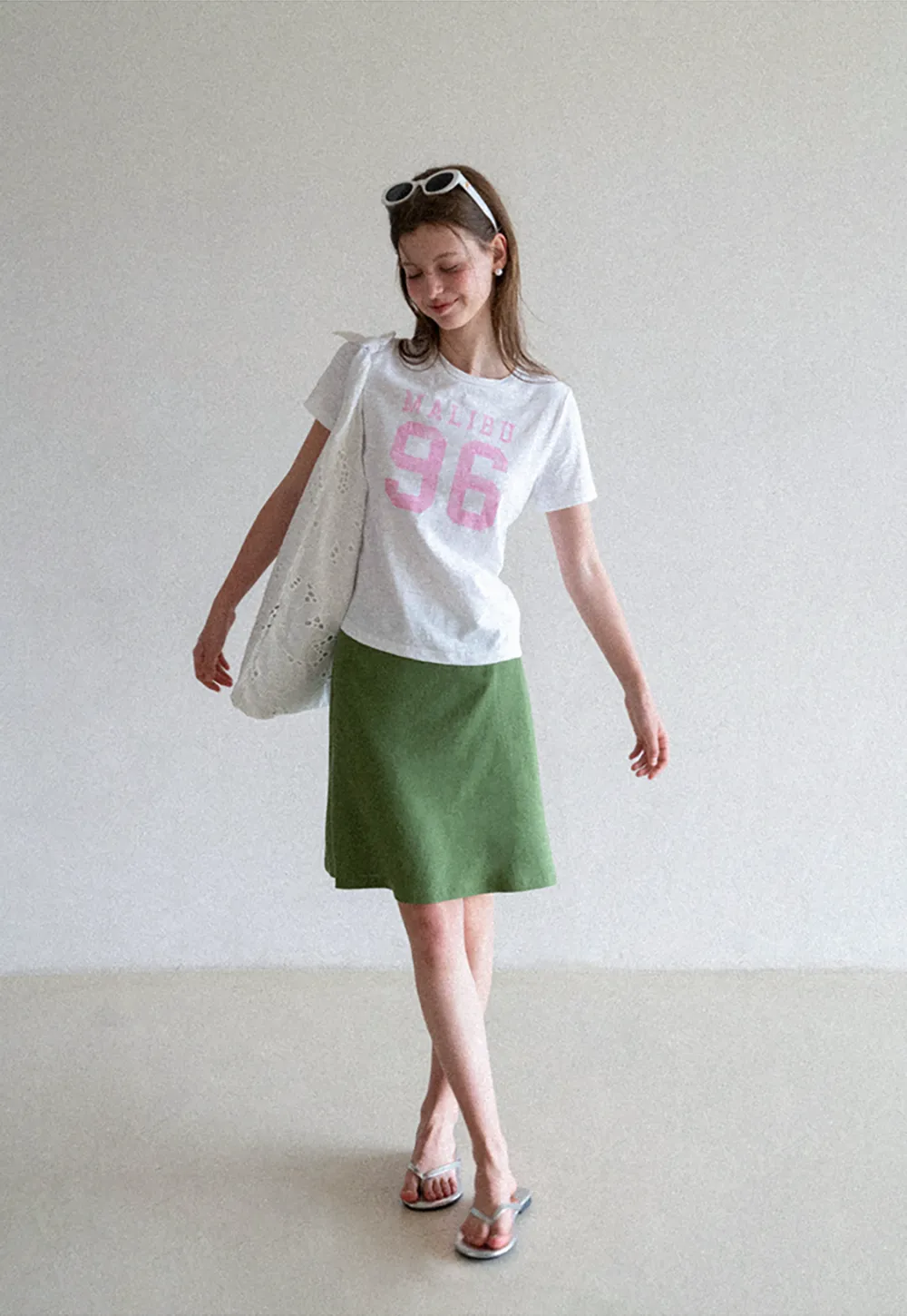 Cropped Graphic Print Short Sleeve Tshirt