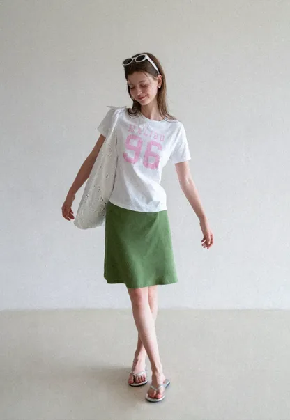 Cropped Graphic Print Short Sleeve Tshirt