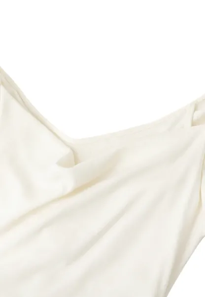 Ruffled Cap Sleeve Square Neck Draped Top
