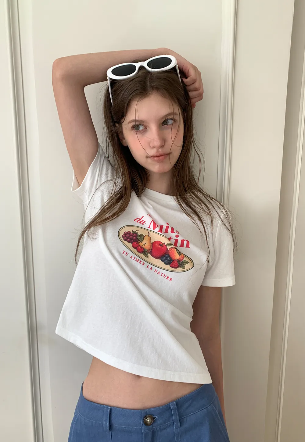 Cropped Graphic Print Tshirt