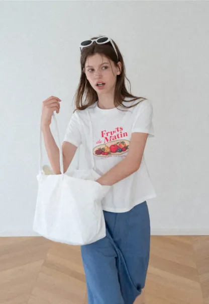 Cropped Graphic Print Tshirt
