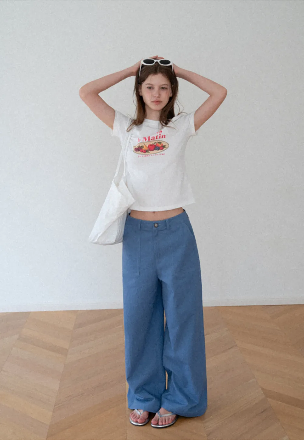 Cropped Graphic Print Tshirt