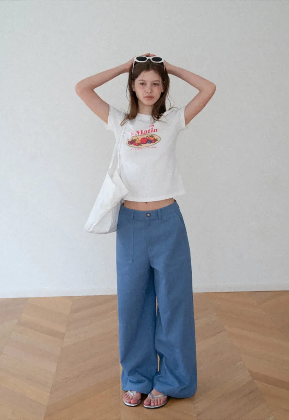 Cropped Graphic Print Tshirt