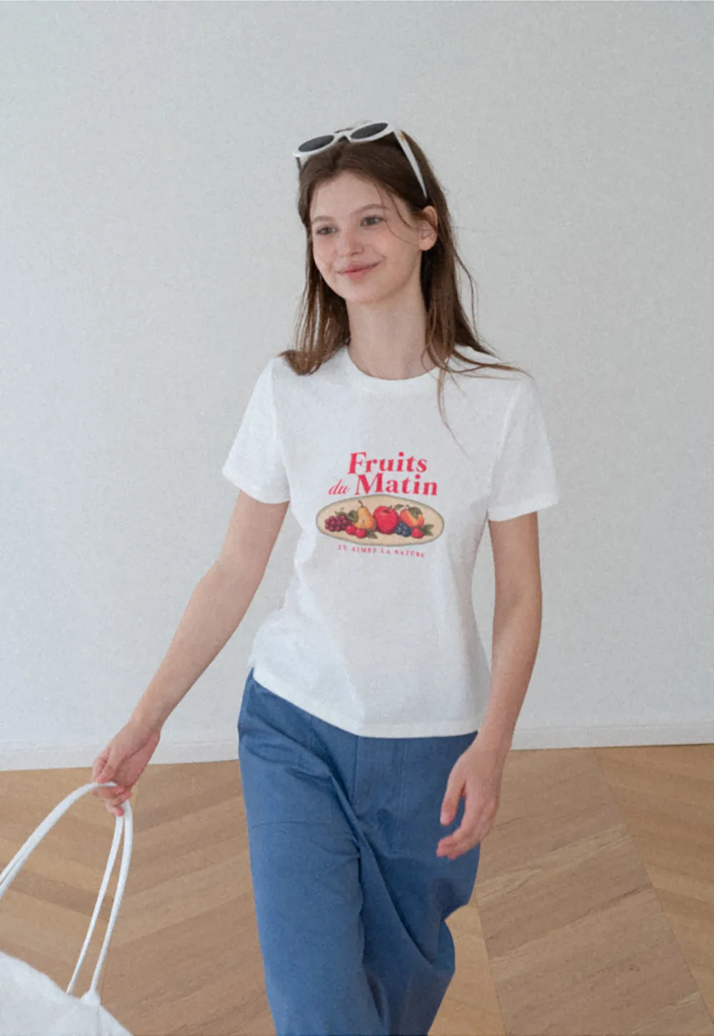 Cropped Graphic Print Tshirt