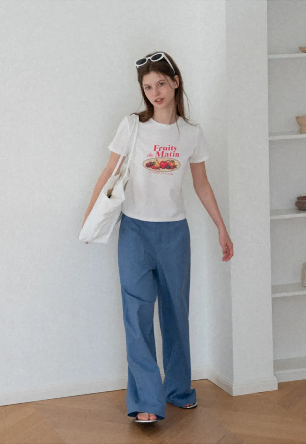 Cropped Graphic Print Tshirt