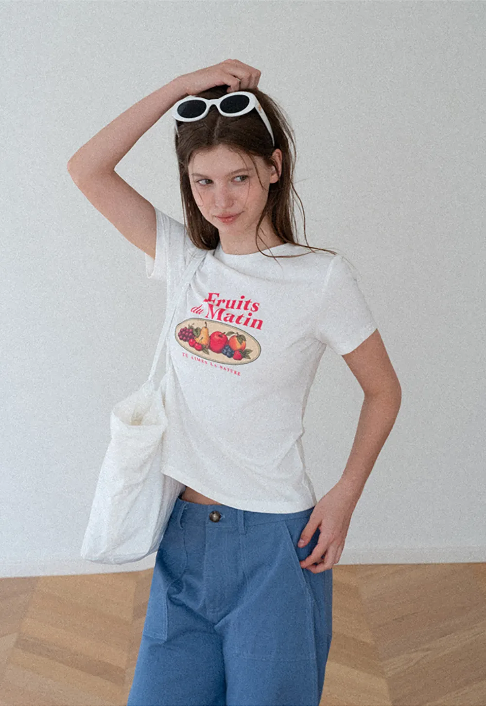 Cropped Graphic Print Tshirt