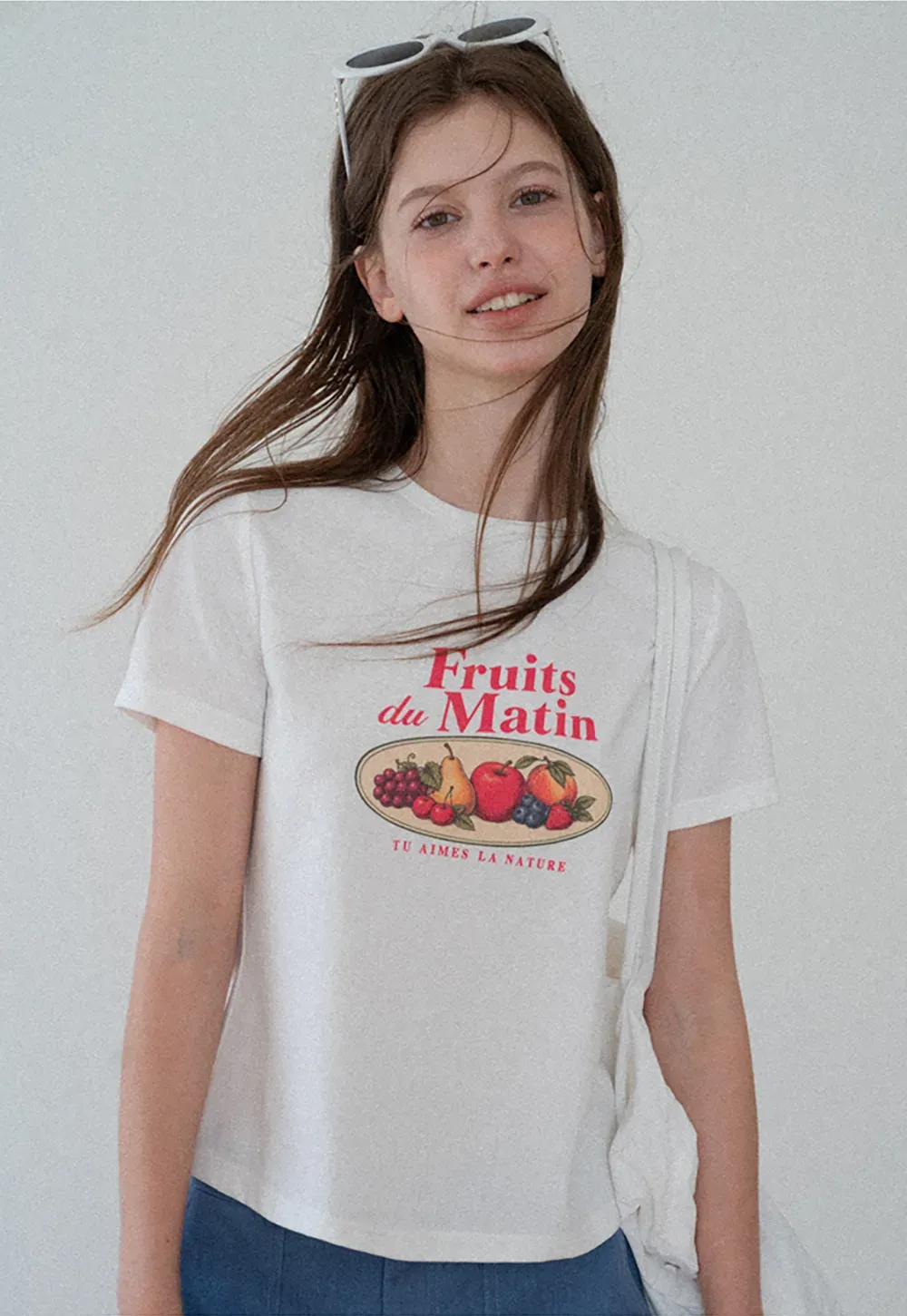 Cropped Graphic Print Tshirt