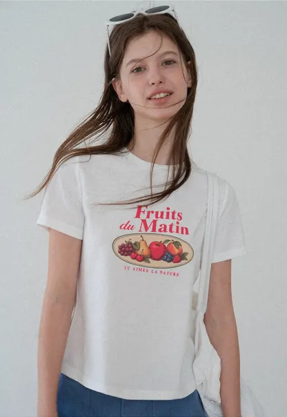 Cropped Graphic Print Tshirt
