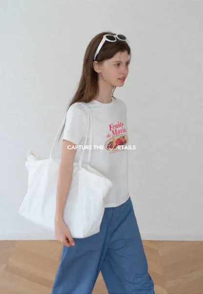 Cropped Graphic Print Tshirt