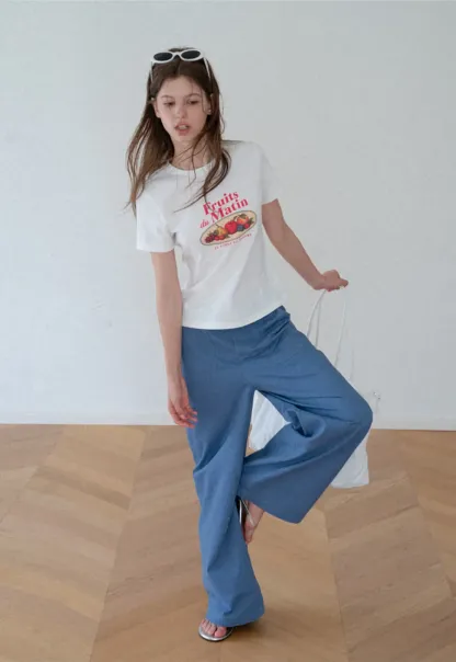 Cropped Graphic Print Tshirt