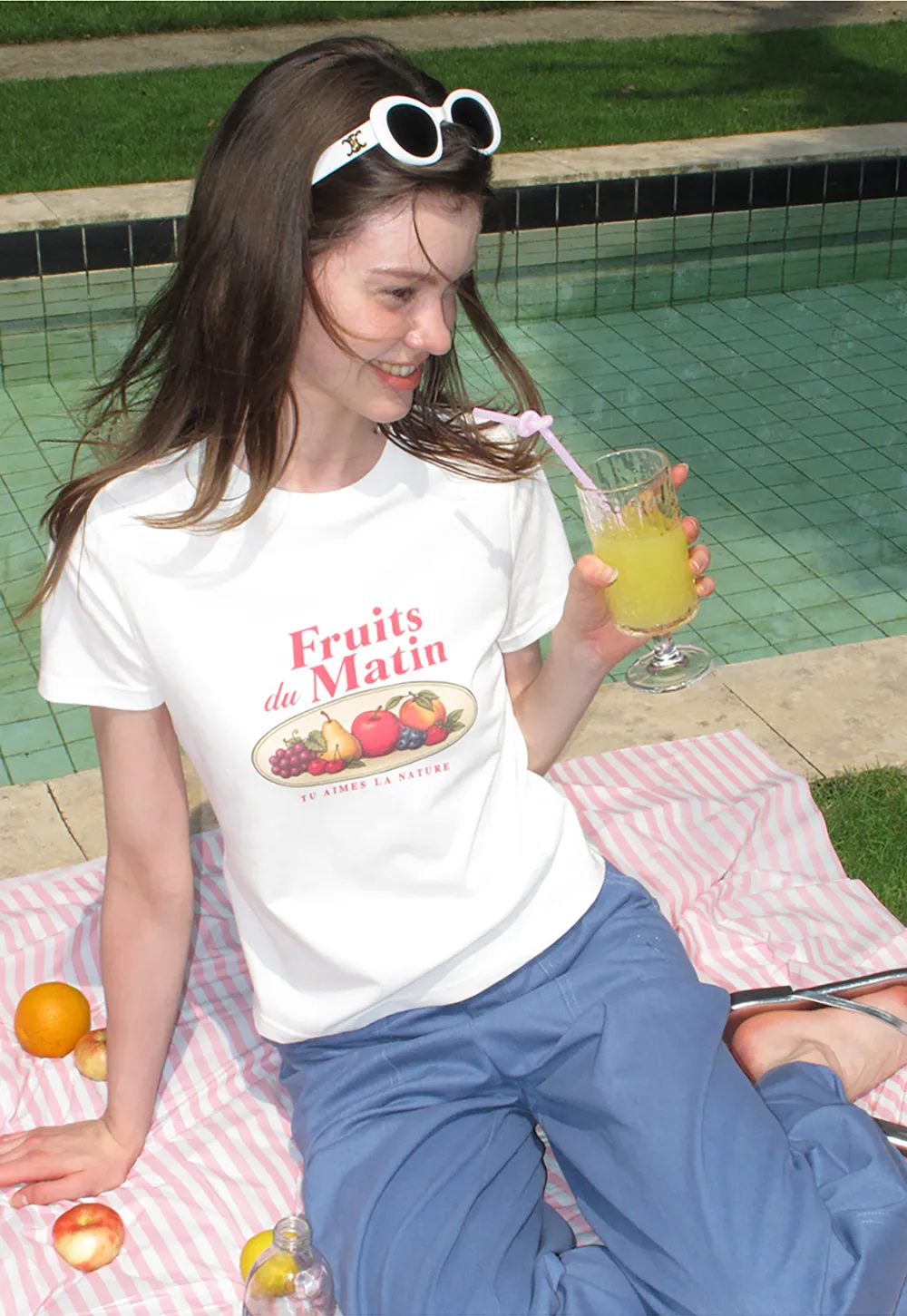Cropped Graphic Print Tshirt