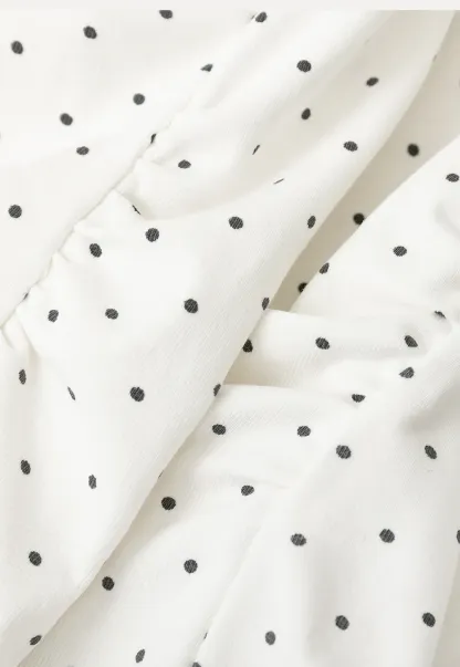 Polka Dot Embroidered Script Tee