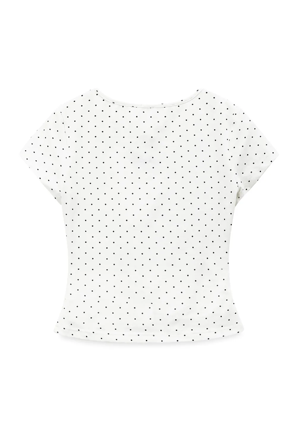 Polka Dot Embroidered Script Tee