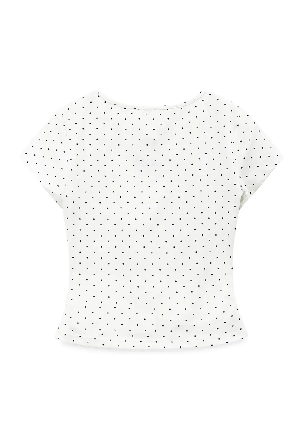Polka Dot Embroidered Script Tee