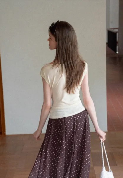 Asymmetrical Draped Wrap Top Tshirt