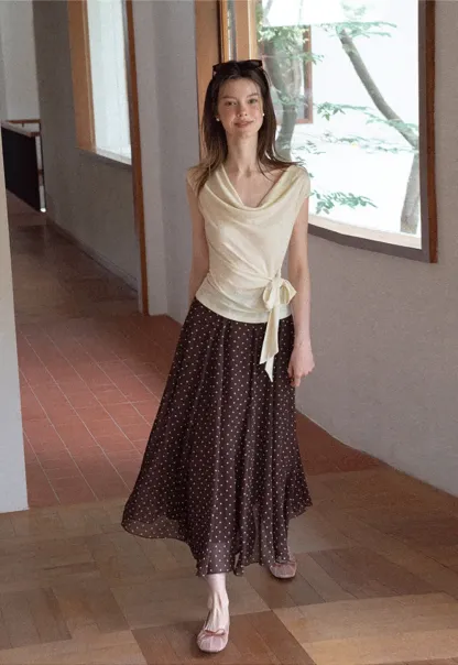 Asymmetrical Draped Wrap Top Tshirt