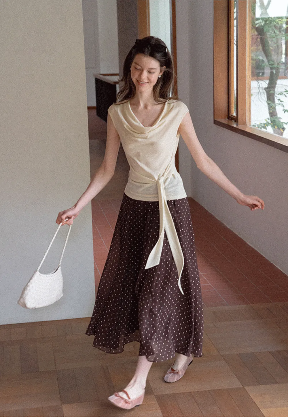 Asymmetrical Draped Wrap Top Tshirt