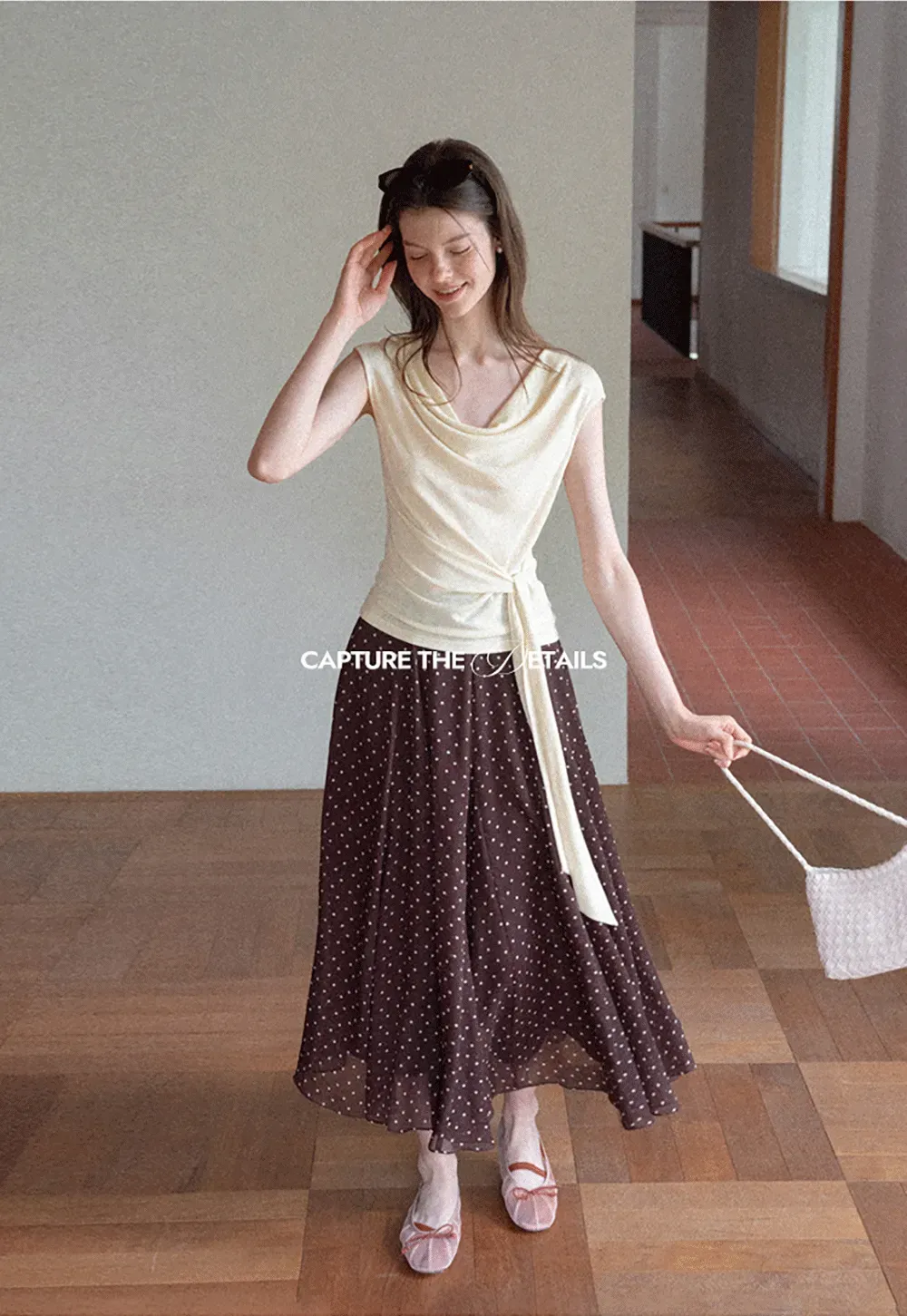 Asymmetrical Draped Wrap Top Tshirt