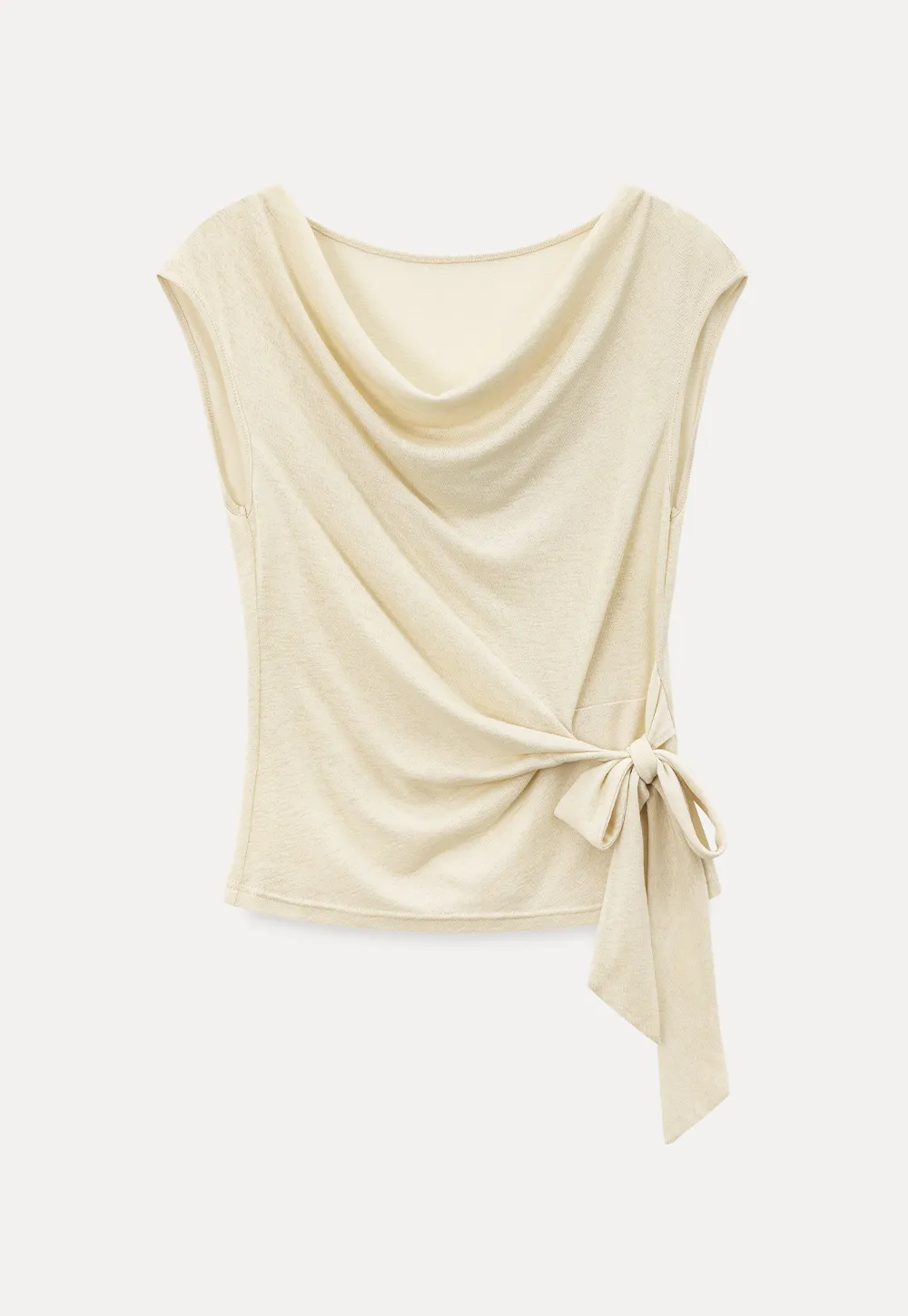 Asymmetrical Draped Wrap Top Tshirt