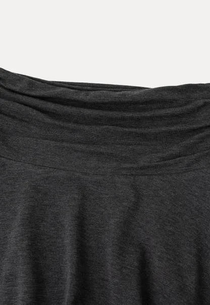 V Neck Tie Front Short Sleeve Top and Asymmetrical Hem Skirt