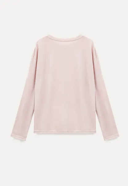 Twisted Front Cropped Long Sleeve T Shirt