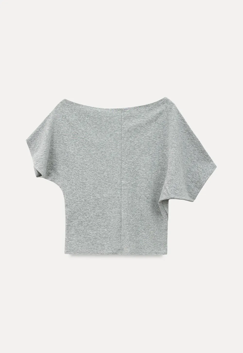 Asymmetrical Neckline Graphic Print T-shirt