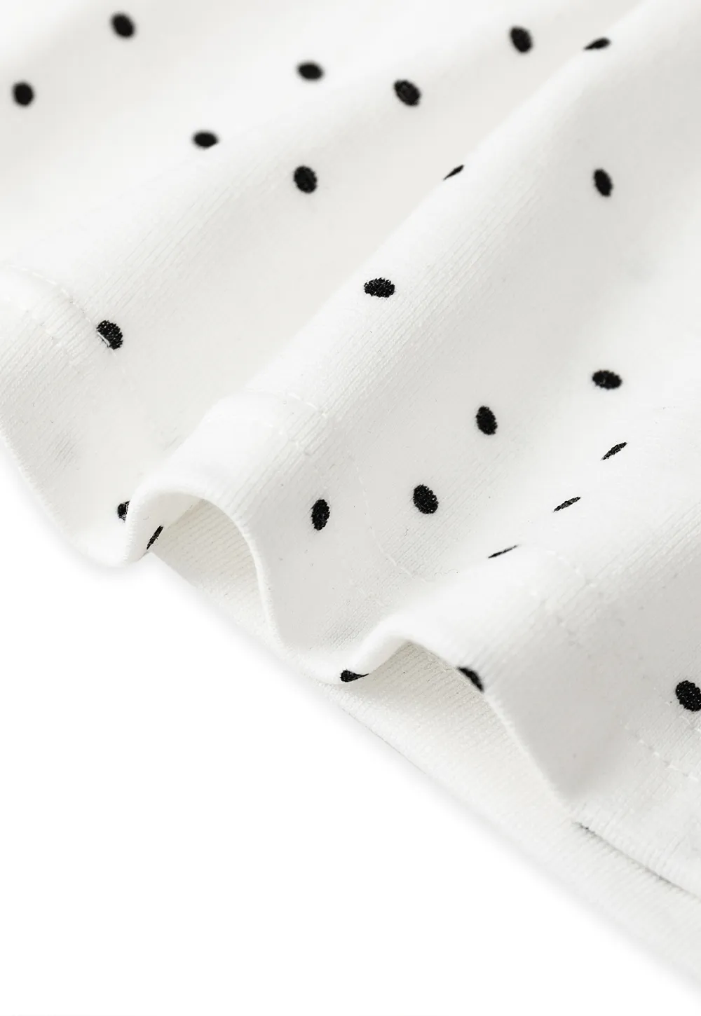 Polka Dot Print Cap Sleeve Fitted Top