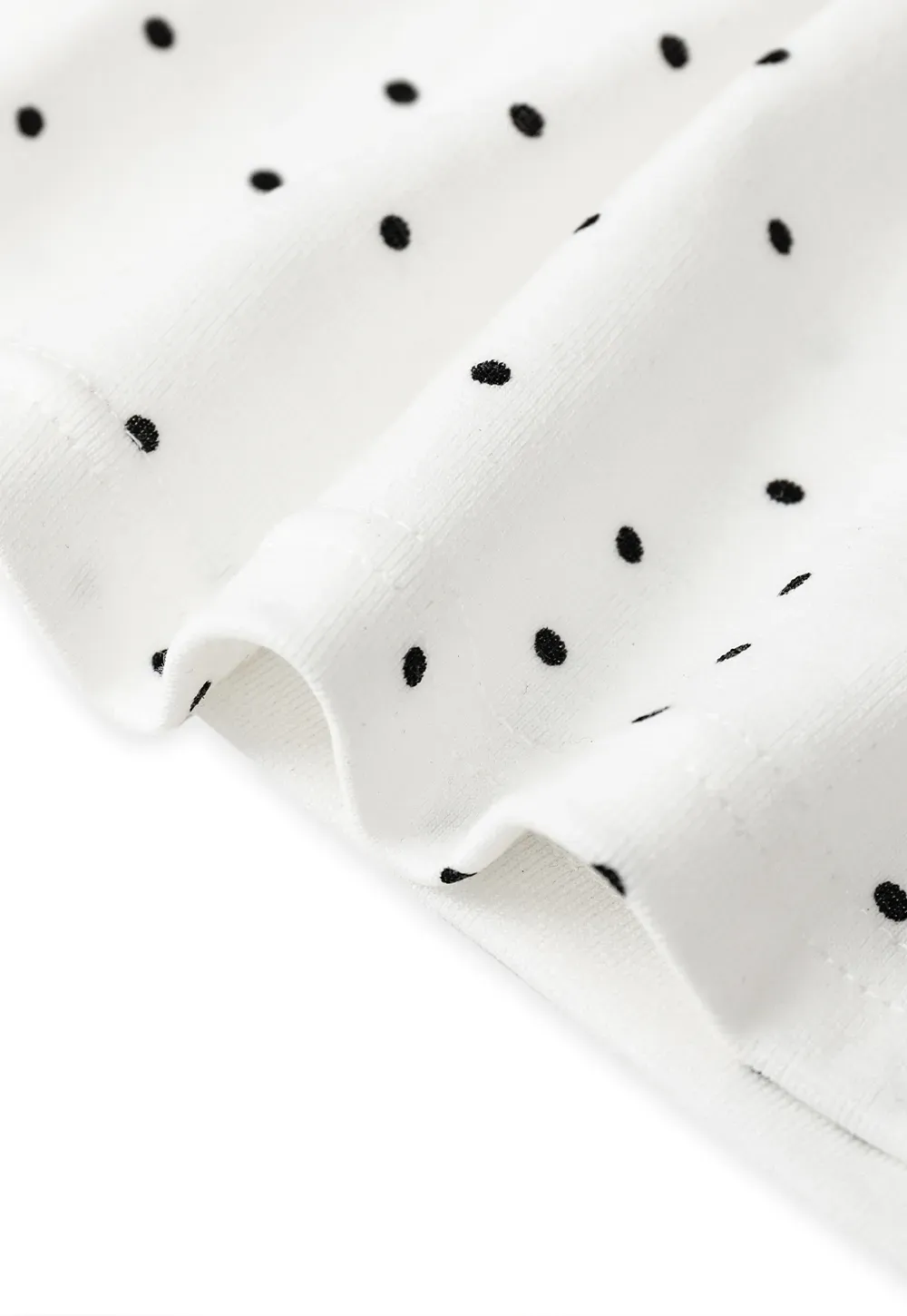 Polka Dot Print Cap Sleeve Fitted Top